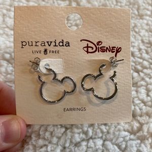 NWT Puravida Disney Mickey Mouse Hoop Earrings
